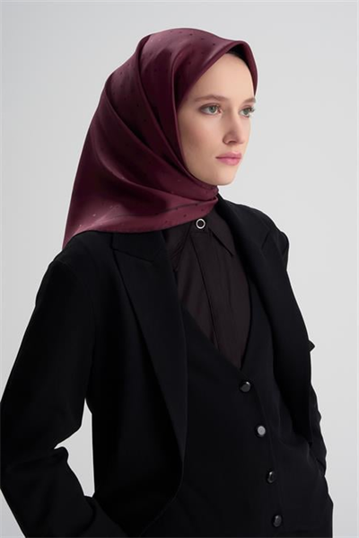 Armine Jakarlı İpek Eşarp Puantiyeli 21Ka8668 2 22