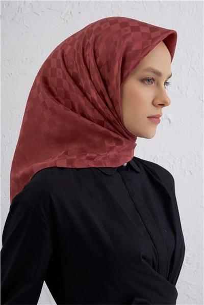 Armine Jakarlı İpek Pamuk Dama Eşarp 26 32
