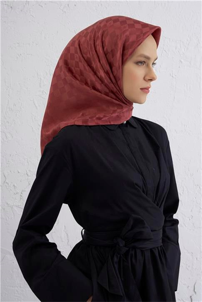 Armine Jakarlı İpek Pamuk Dama Eşarp 26 32