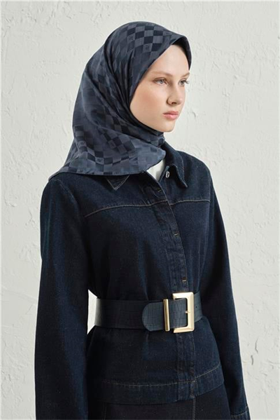 Armine Jakarlı İpek Pamuk Dama Eşarp 26 02