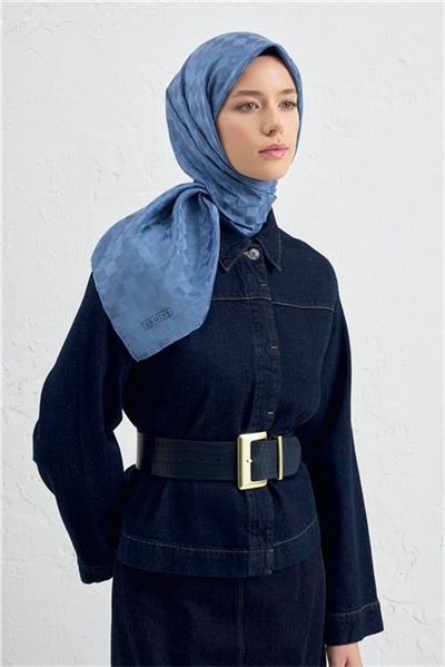 Armine Jakarlı İpek Pamuk Dama Eşarp 26 26