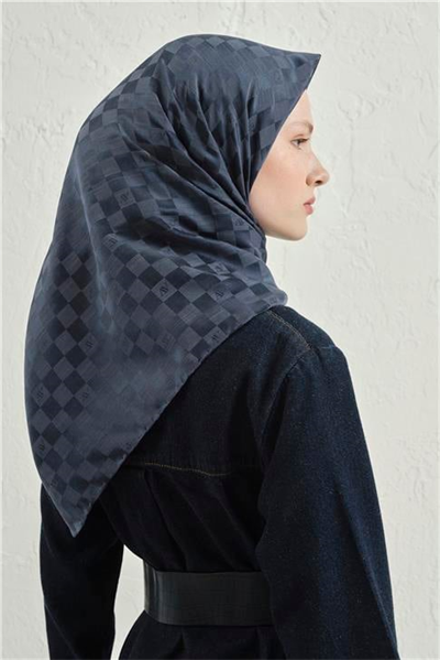 Armine Jakarlı İpek Pamuk Dama Eşarp 26 02