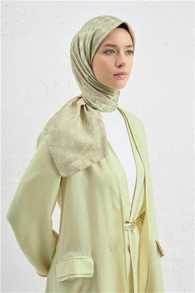 Armine Jakarlı İpek Pamuk Dama Eşarp 26 54