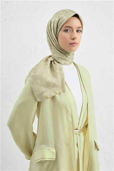 Armine Jakarlı İpek Pamuk Dama Eşarp 26 54