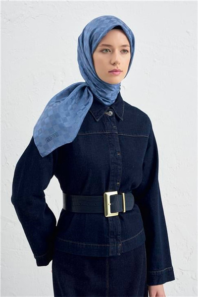 Armine Jakarlı İpek Pamuk Dama Eşarp 26 26