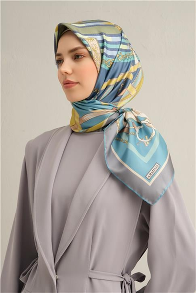 Armine Klasik Desenli Saf İpek Sura Eşarp 9315D 84