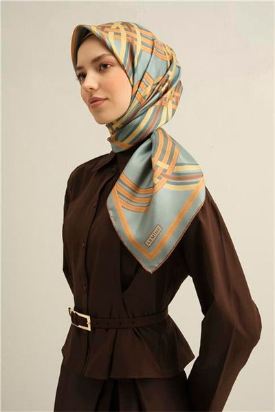 Armine Klasik Desenli Saf İpek Sura Eşarp 9333D 84