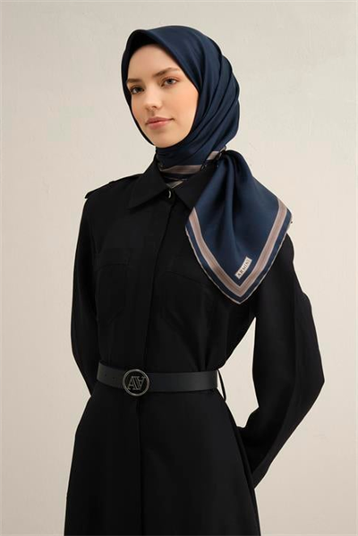 Armine Klasik Desenli Saf İpek Sura Eşarp 9356D 09