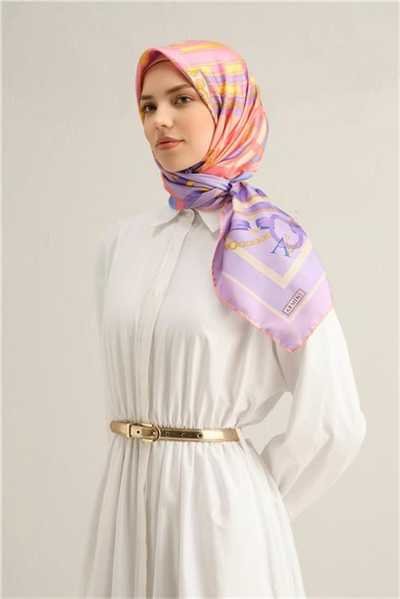 Armine Klasik Desenli Saf İpek Sura Eşarp 9315D 50