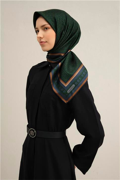 Armine Klasik Desenli Saf İpek Sura Eşarp 9301D 80