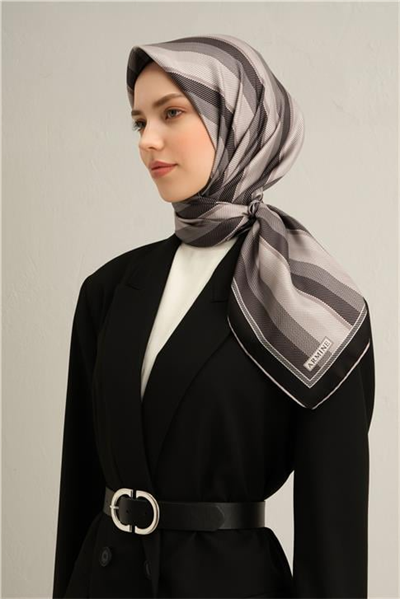 Armine Klasik Desenli Saf İpek Sura Eşarp 9327D 83