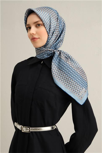 Armine Klasik Desenli Saf İpek Sura Eşarp 9319D 10