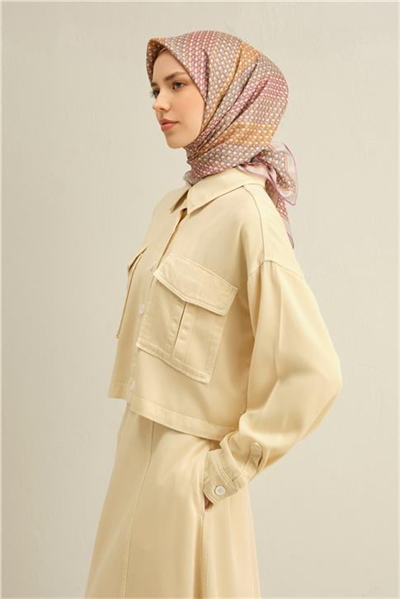 Armine Klasik Desenli Saf İpek Sura Eşarp 9319D 82