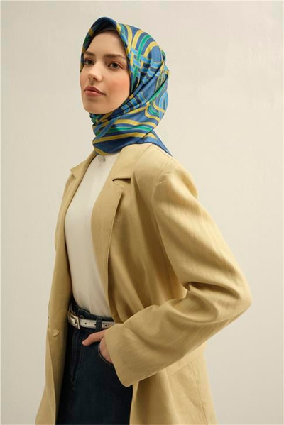 Armine Klasik Desenli Saf İpek Sura Eşarp 9333D 80