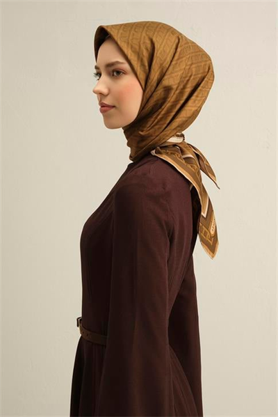 Armine Klasik Desenli Saf İpek Sura Eşarp 9301D 31