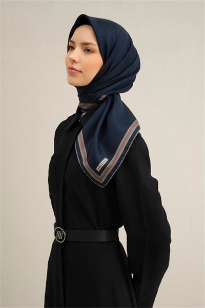 Armine Klasik Desenli Saf İpek Sura Eşarp 9356D 09