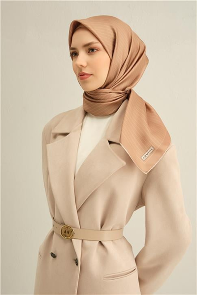 Armine Klasik Desenli Saf İpek Sura Eşarp 9348D 83