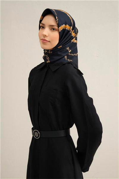 Armine Klasik Desenli Saf İpek Sura Eşarp 9346D 52