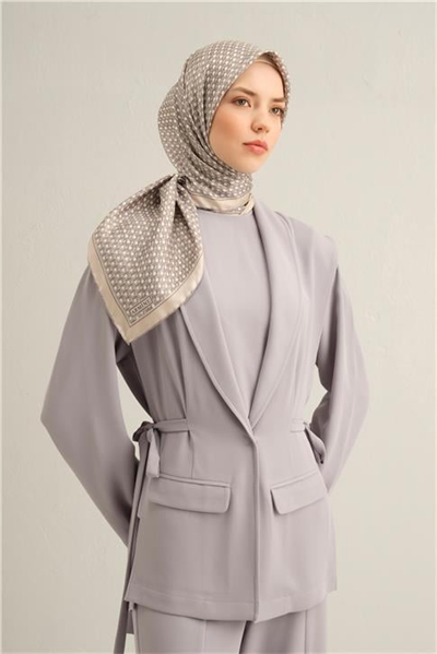 Armine Klasik Desenli Saf İpek Sura Eşarp 9319D 85