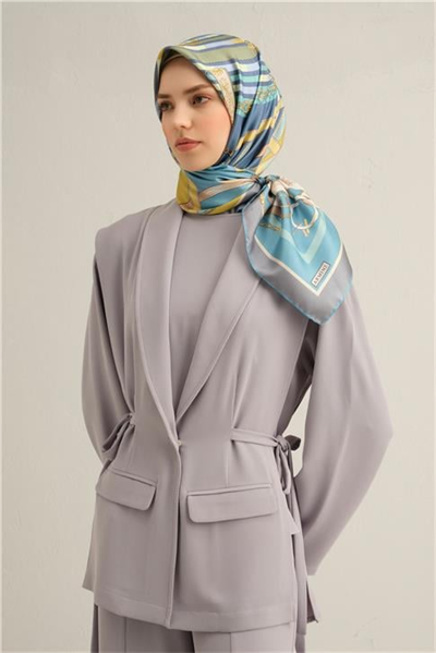 Armine Klasik Desenli Saf İpek Sura Eşarp 9315D 84