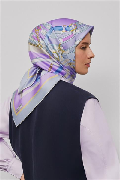 Armine Klasik Desenli Saf İpek Sura Eşarp 9315D 81