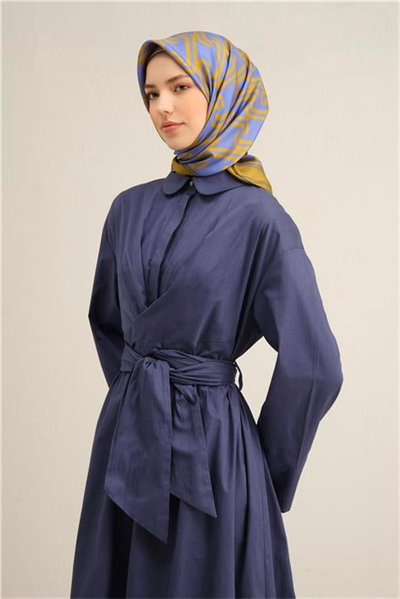 Armine Klasik Desenli Saf İpek Sura Eşarp 9343D 01