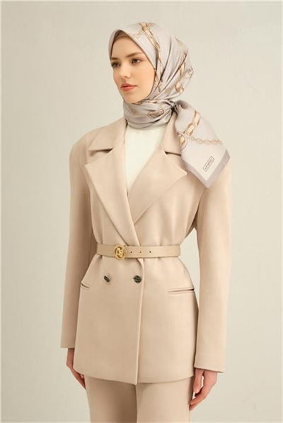 Armine Klasik Desenli Saf İpek Sura Eşarp 9346D 31