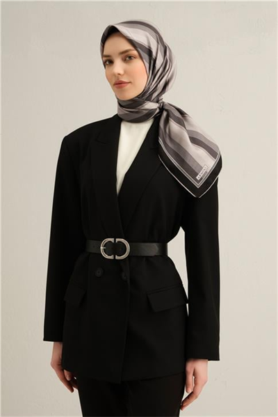 Armine Klasik Desenli Saf İpek Sura Eşarp 9327D 83