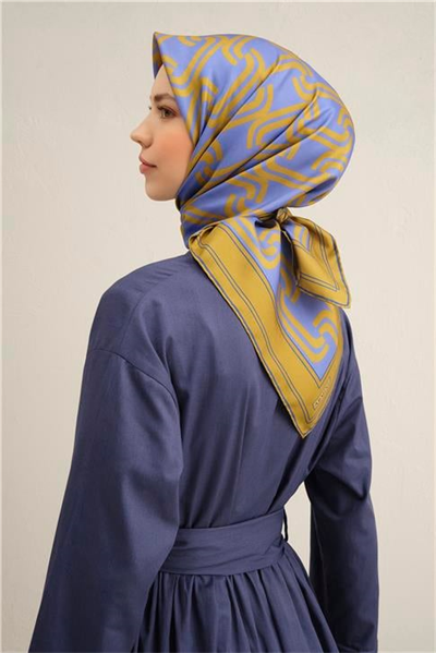 Armine Klasik Desenli Saf İpek Sura Eşarp 9343D 01
