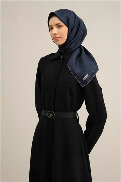 Armine Klasik Desenli Saf İpek Sura Eşarp 9348D 80