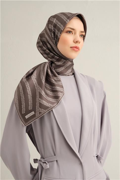 Armine Klasik Desenli Saf İpek Sura Eşarp 9351D 86