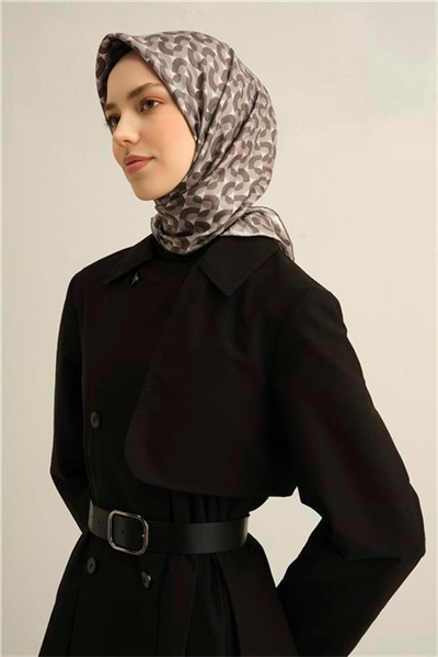 Armine Klasik Desenli Saf İpek Sura Eşarp 9321D 06