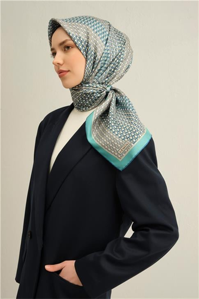 Armine Klasik Desenli Saf İpek Sura Eşarp 9319D 50