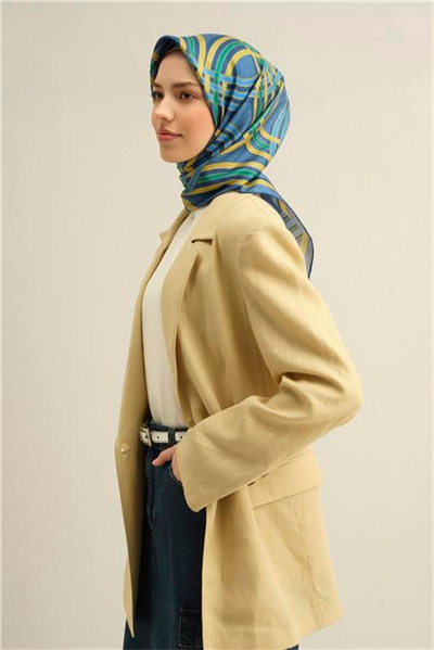 Armine Klasik Desenli Saf İpek Sura Eşarp 9333D 80