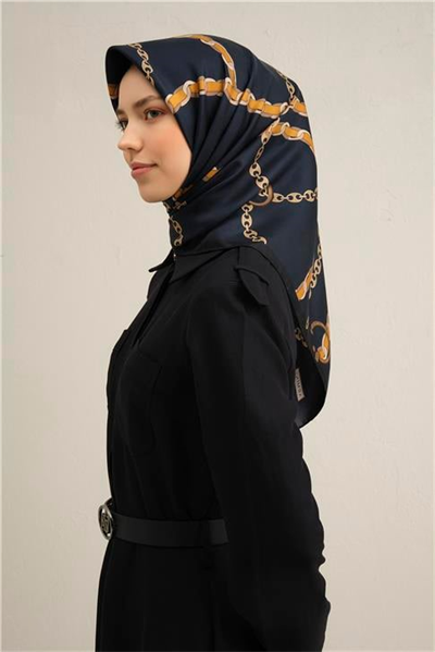 Armine Klasik Desenli Saf İpek Sura Eşarp 9346D 52