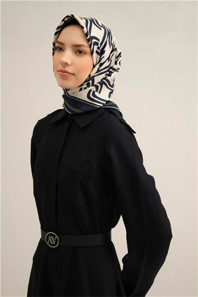 Armine Klasik Desenli Saf İpek Sura Eşarp 9343D 80