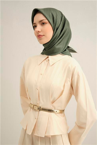 Armine Klasik Desenli Saf İpek Sura Eşarp 9348D 54
