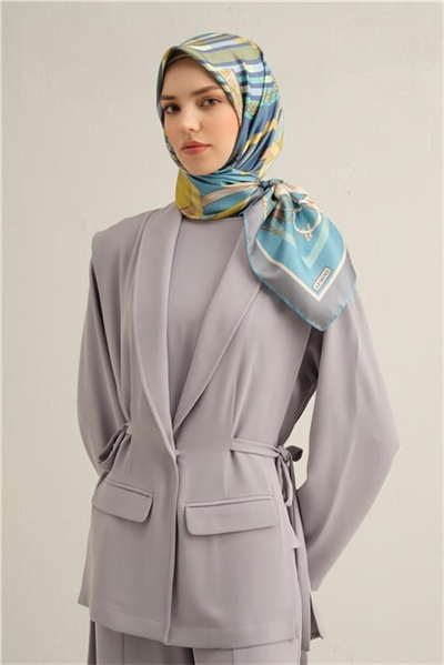 Armine Klasik Desenli Saf İpek Sura Eşarp 9315D 84