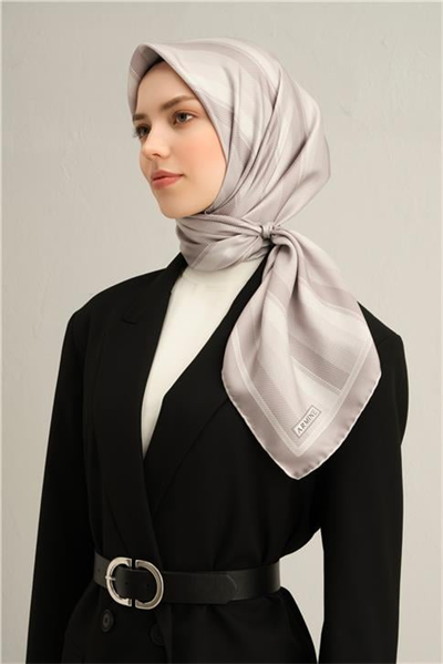 Armine Klasik Desenli Saf İpek Sura Eşarp 9327D 82