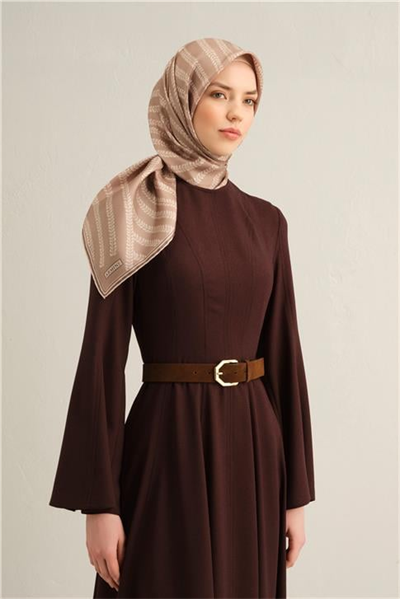 Armine Klasik Desenli Saf İpek Sura Eşarp 9351D 40