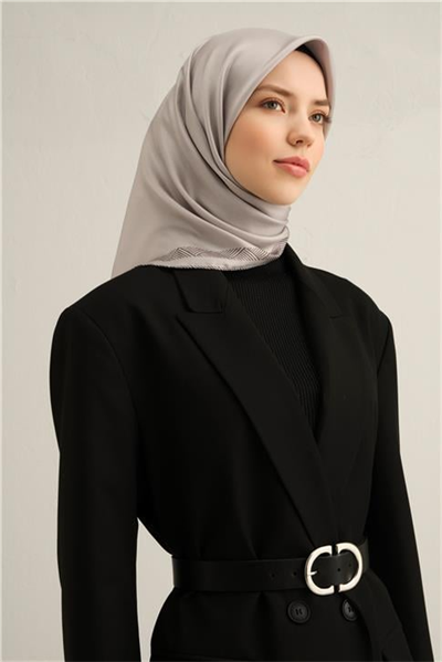 Armine Klasik Desenli Saf İpek Sura Eşarp 9357D 57