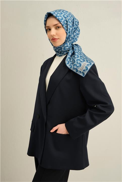Armine Klasik Desenli Saf İpek Sura Eşarp 9321D 04