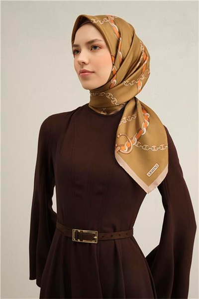 Armine Klasik Desenli Saf İpek Sura Eşarp 9346D 39