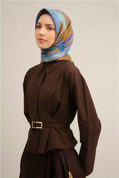 Armine Klasik Desenli Saf İpek Sura Eşarp 9328 31