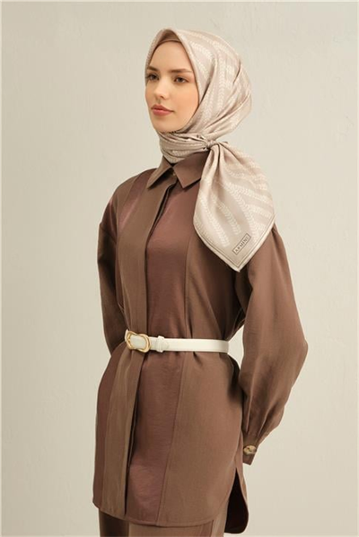 Armine Klasik Desenli Saf İpek Sura Eşarp 9351D 09