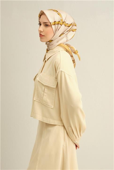 Armine Klasik Desenli Saf İpek Sura Eşarp 9346D 33