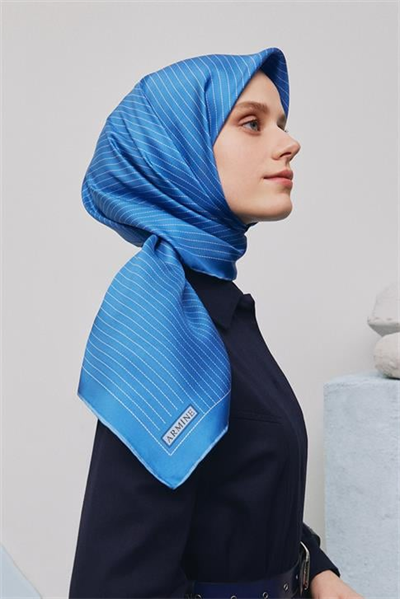 Armine Klasik Desenli Saf İpek Twill Eşarp 9348D 50