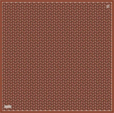 Armine Klasik Desenli Saf İpek Twill Eşarp 9321D 84