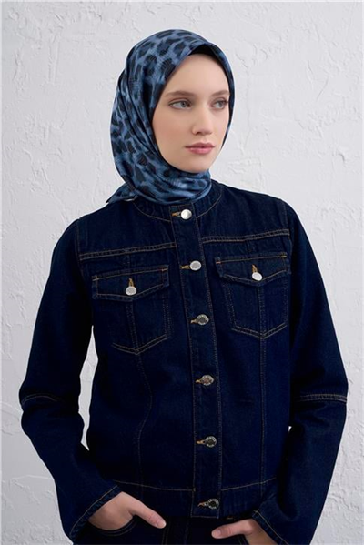 Armine Klasik Desenli Saf İpek Twill Eşarp 9425D 33