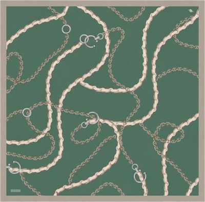 Armine Klasik Desenli Saf İpek Twill Eşarp 9346D 12